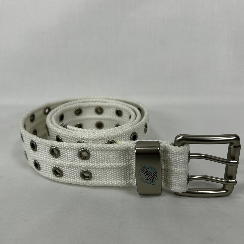 Levi's SilverTab White Canvas Double-Grommet Belt 42"